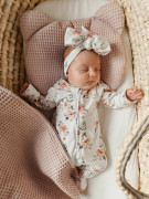 Waflová letná súprava vankúšika s prikrývkou Ružová Infantilo