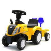 Detské odrážadlo traktor s vlečkou a náradím Baby Mix New Holland