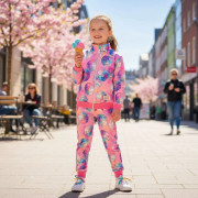 Mikina na zips Disko guľa - ružová Esito