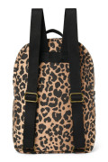 Cotton Midi Backpack - batôžtek s predným vreckom Brown Leopard Studio Noos