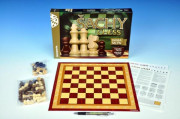 Šach, dáma, mlyn spoločenská hra v krabici