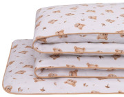 Detské obliečky do postieľky 100 x 135 cm bavlnený satén Macko Infantilo