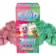 Fluffy piesok 2 x 70 g ružová a zelená
