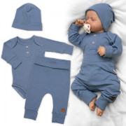Rebrovaná rastúca súprava 3D Baby Boy Jeans