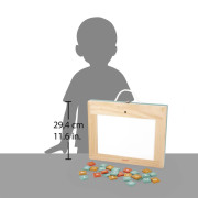 Drevený kufrík 4v1 s magnetickou tabuľou Janod