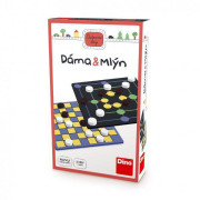 Dáma a Mlyn 2v1 cestovné spoločenské hry v krabičke