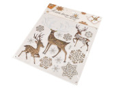 Vianočné samolepky plastické 3D na okná a dvere