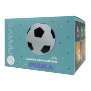 LED silikónová nočná lampička Rgb, mäkká s pumpičkou - futbalová lopta Mary's