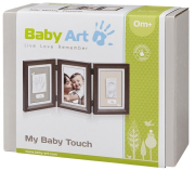 Drevený rámček pre odtlačok My Baby Touch Double Brown Baby Art