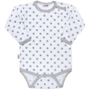 Dojčenské body New Baby Classic II sivé s hviezdičkami Veľ. 80