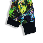 Detské tepláky s vysokým pásom Hraví dinosaury - čierne Esito