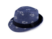 Detský letný klobúk/slamák auta