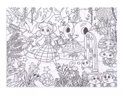 Vyfarbovacie puzzle Utajená záhrada 100 ks