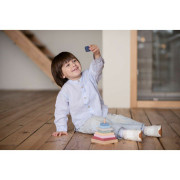 Farebná pyramída - drevená skladačka 9 dielov Cubika