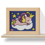 Quercetti Pixel Art 4 Kawaii Unicorn – mozaika z kolíčkov