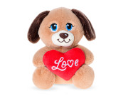 Zvieratko plyšové 15 cm sediace so srdiečkom 0 m+