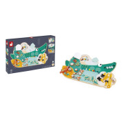 Drevená motorická doska s aktivitami Krokodíl Tropik Janod