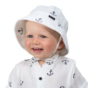 Klobúk mušelín Anchor biely Esito