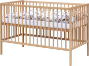 Detská postieľka s kompletnou výbavou prírodná 120 x 60 cm Afrika béžová Scarlett