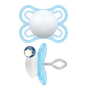 Cumlík Ortodonický Perfect Night 0 m+ Mam Béžová+Sivá