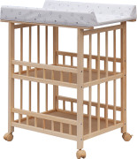 Prebaľovací pult Jáš prírodný ECO - Hviezdička - Biela