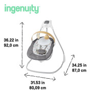 Hojdačka pohupujúca hudobný Parker™ 0 m+, do 9 kg Ingenuity