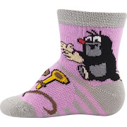 Ponožky dojčenské Krtko obrázkové mix pre dievčatká (3 páry)