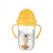 Nevylievací hrnček so slamkou a závažím Exotic Animals 270 ml