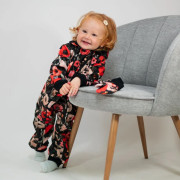 Rastúca softshellová kombinéza s fleecom Vlčie maky čierna Esito