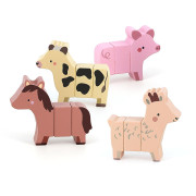 Drevená magnetická skladačka Legrační zvieratká na farme Vilac