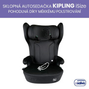 Kipling iSize sklápacia autosedačka 100 - 150 cm black Asalvo