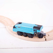 Elektrická lokomotíva Mallard modrá Bigjigs Rail