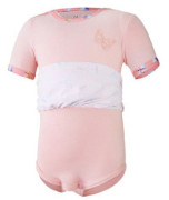 Body šaty tenké set Outlast® UPF 50+ Sv. broskyňová, motýliky