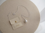 Tehotenský šperk bola Moon strieborná s brúseným povrchom + retiazka Moniel