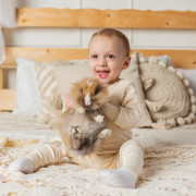 Rastúce rebrované legíny Color Denim blue - modrá Esito