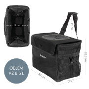 Odpadkový kôš do auta vodotesný s vekom black Zopa