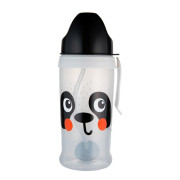 Fľaša nevylievacia športová so slamkou a závažím BabiesBoo 350 ml panda Canpol babies