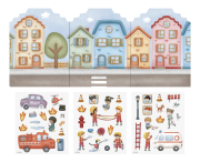 Knižka so samolepkami Hasičská stanica Jim Little Dutch