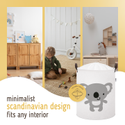 Kôš na hračky bavlnený uzatvárateľný 43 l Sipo