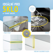 Ochranná páska penová šedá na ochranu hrán a rohov skleneného nábytku 1 ks (2 m) Sipo