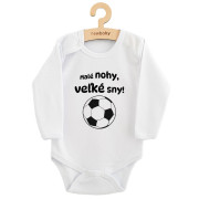 Detské body s potlačou New Baby Malé nohy, veľké sny!