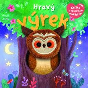 Hravý výrek knižka s prstovým maňáskom 12,5 x 12,5 cm