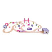 Drevená veľká vláčikodráha princeznej Bigjigs Rail