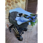 Mušelínová slnečná strieška na kočík Nature Baby Nellys