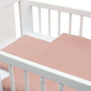 Mušelínový set do postieľky s výplňou New Baby 100 x 70 cm ružový