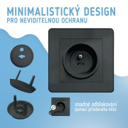 Ochranné kryty na elektrické zásuvky set 12 ks + 2x kľúče Sipo