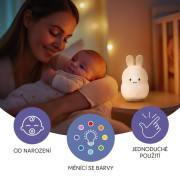 Silikónová LED nočná lampička veľ. M Zopa