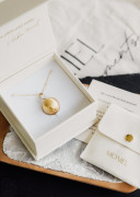 Tehotenský šperk bola Soul zlatá s brúseným povrchom + retiazka Moniel