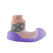 Ponožkové topánočky Chameleon Pink Polka