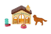 Psíkové/Pes 3 ks s domčekom/búdou s doplnkami
